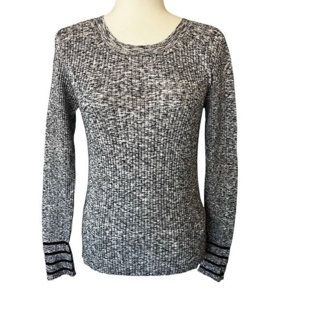 Escada Sport New Women's Shaken Heathered Striped Cuff Sweater Size Small